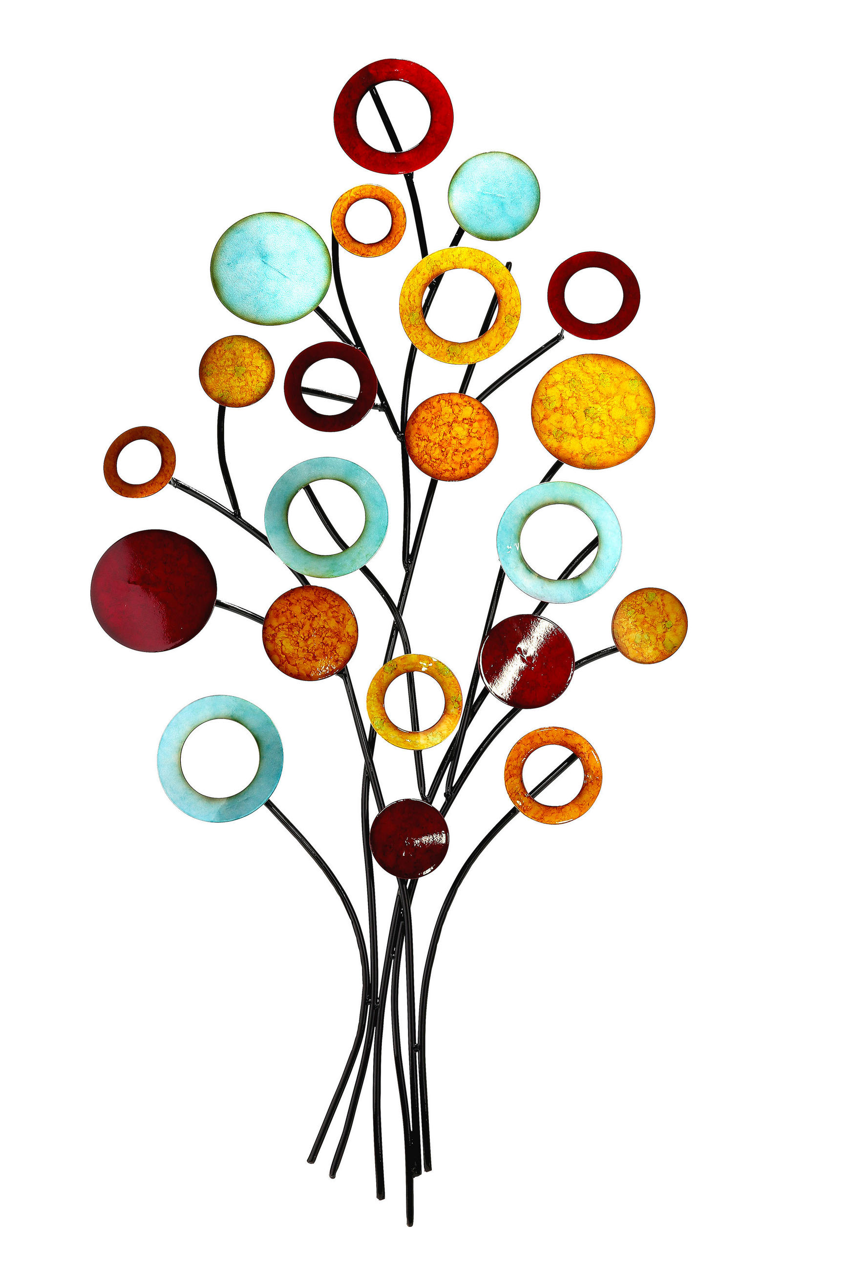 METALLBILD Bäume  - Multicolor, Basics, Metall (51/97/4cm)