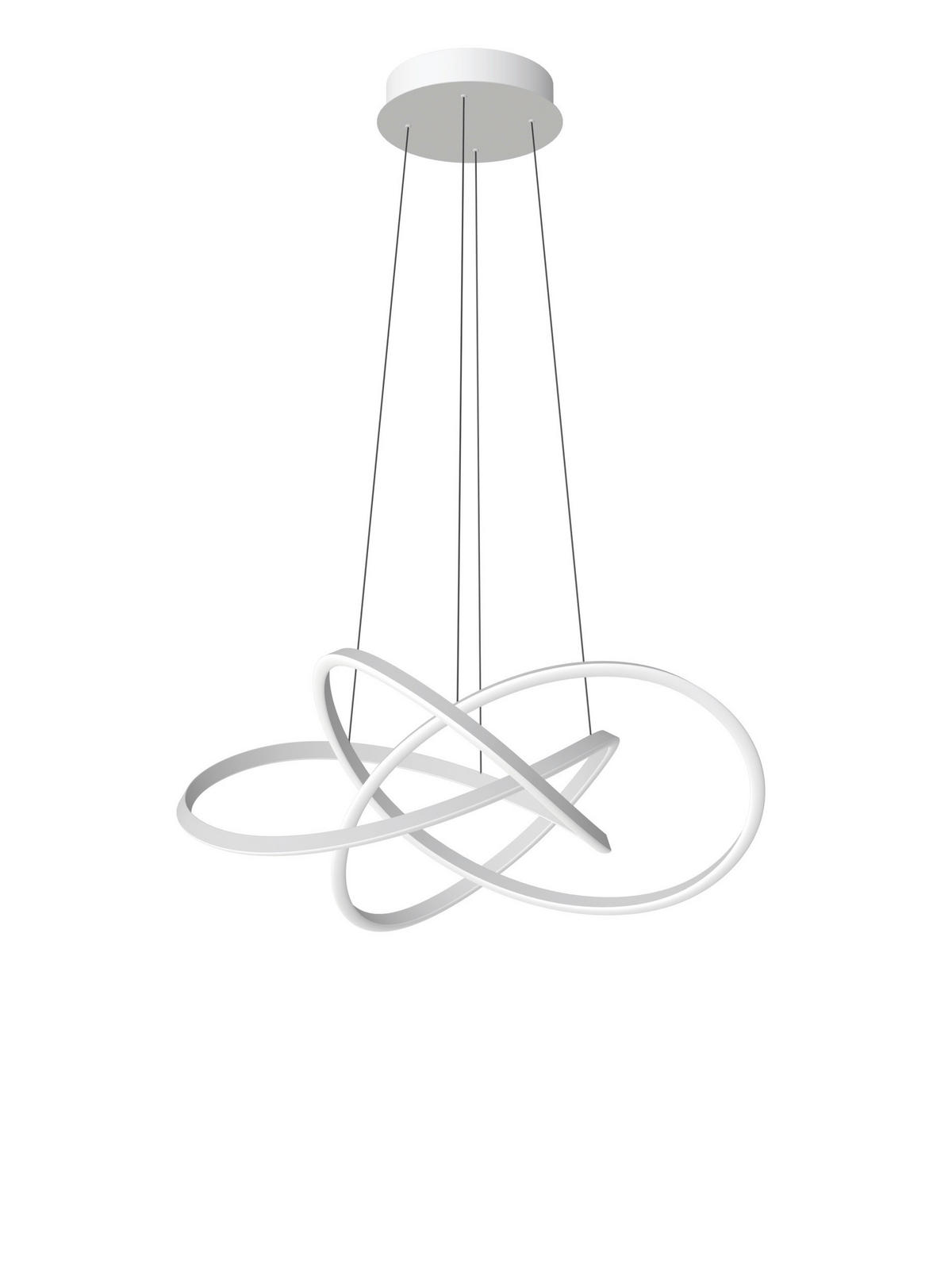 LED-HÄNGELEUCHTE 90/180 cm  - Weiß, Design, Kunststoff/Metall (90/180cm)