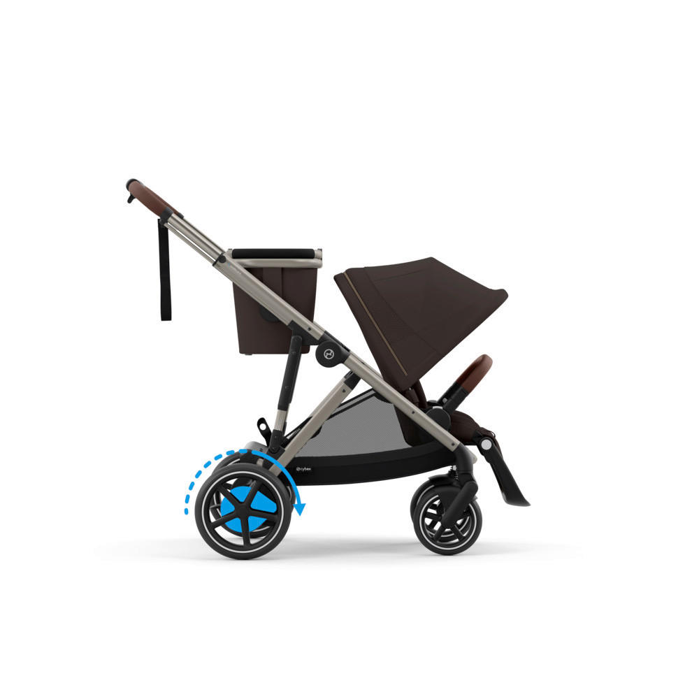KINDERWAGEN e-Gazelle S  - Taupe/Dunkelbraun, Basics, Textil (107,5/66/110cm) - cybex GOLD