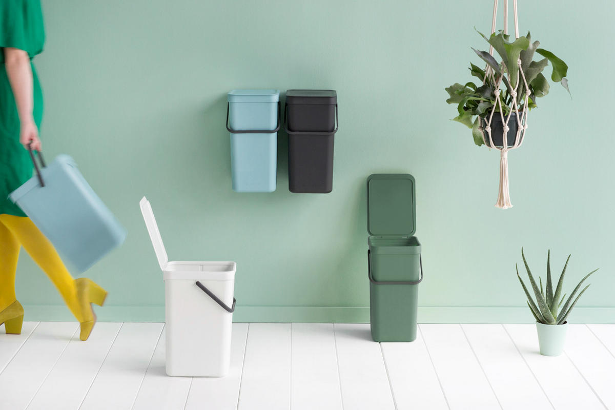 ABFALLEIMER SORT & GO 16 L  - Dunkelgrau, Basics, Kunststoff (22/40.1/27.9cm) - Brabantia