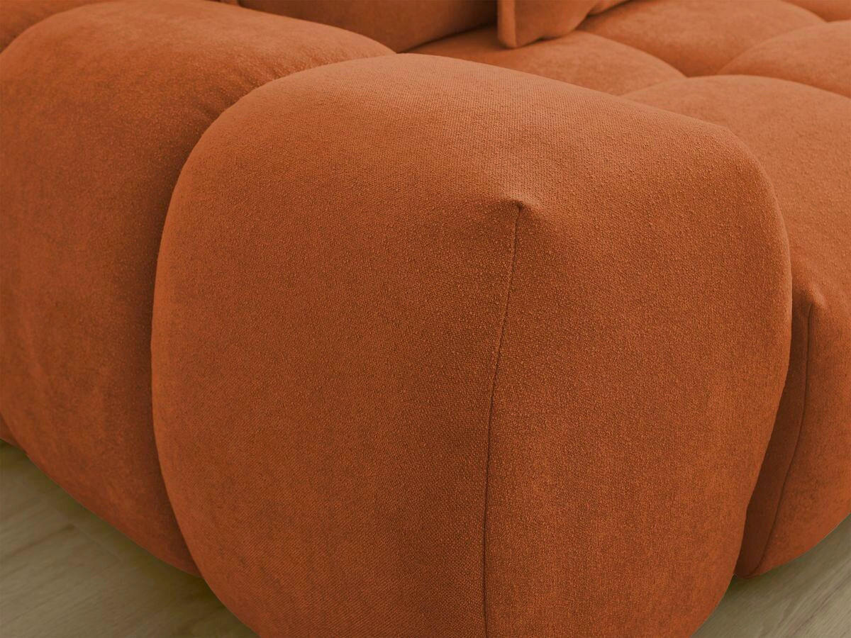 3-SITZER-SOFA EVEREST Struktur Orange  - Schwarz/Orange, MODERN, Kunststoff/Textil (278/90/115cm)