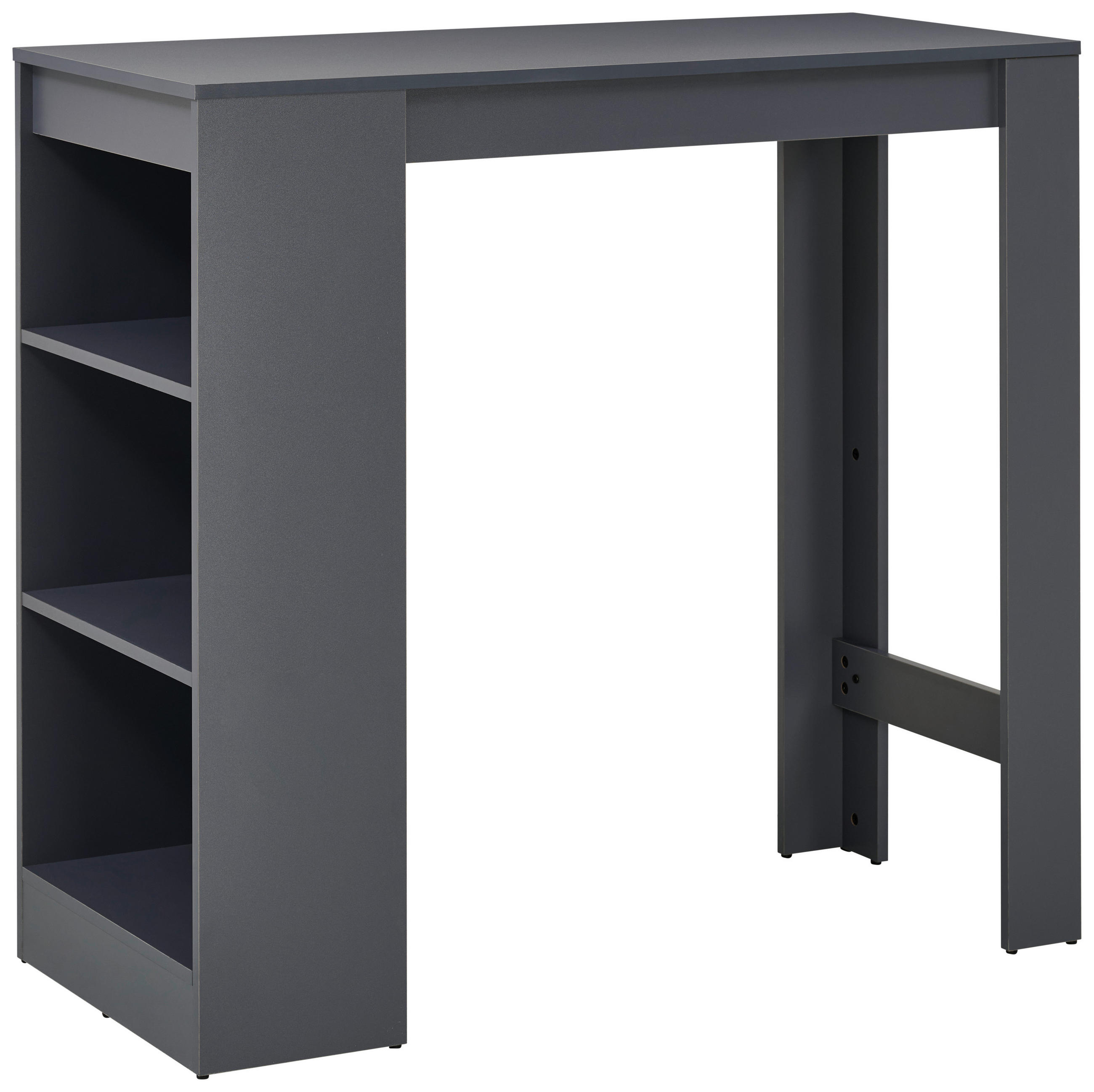 BARTISCH rechteckig Dunkelgrau  - Dunkelgrau, KONVENTIONELL, Holzwerkstoff (110/103/50cm) - P & B