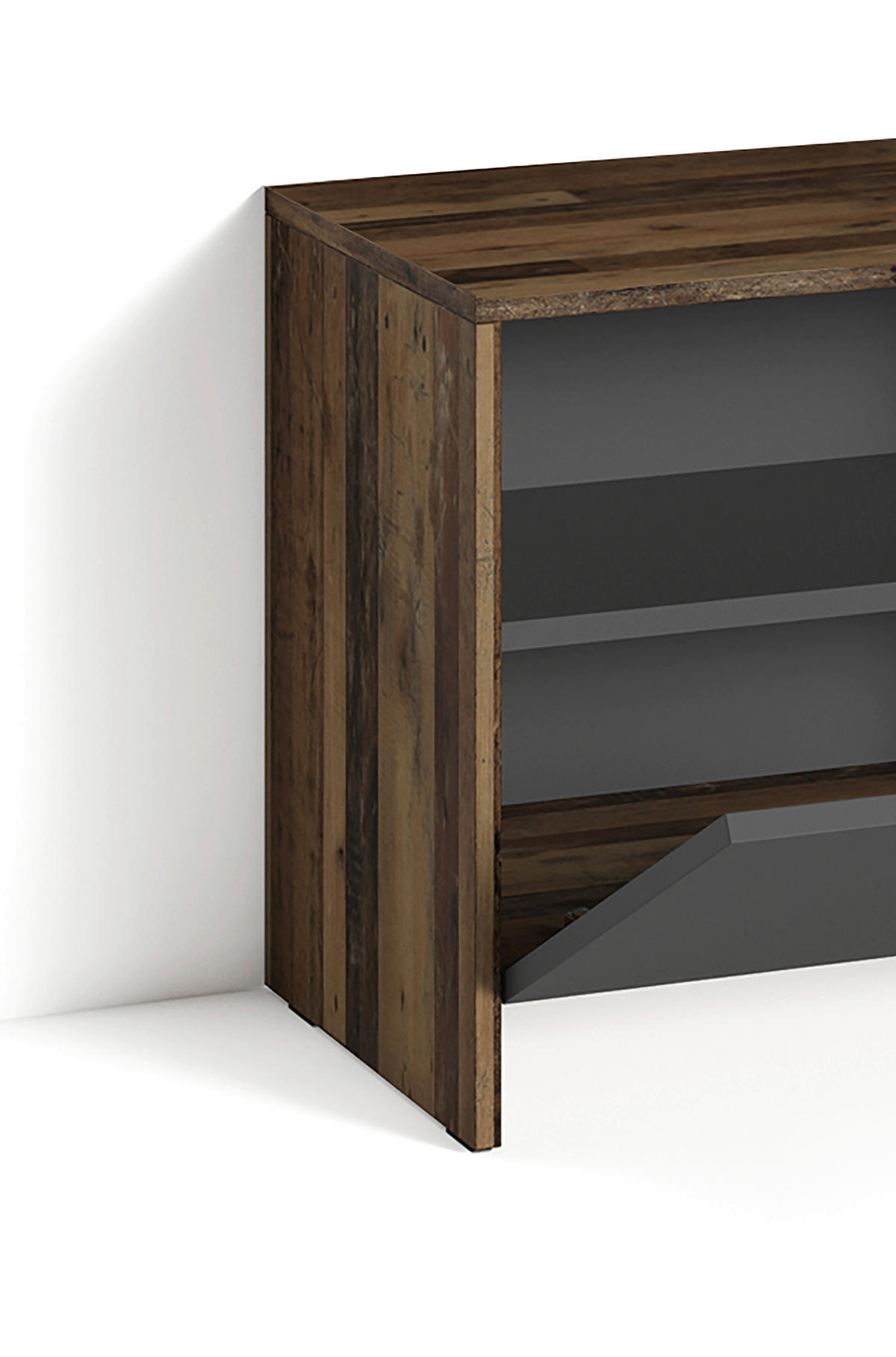 GARDEROBENBANK Ben  in 60/48/35 cm  - Alteiche/Anthrazit, MODERN, Holzwerkstoff/Kunststoff (60/48/35cm) - MID.YOU