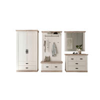 GARDEROBE 5-teilig  in 341/201/45 cm  - Hellbraun/Pinienfarben, Design, Holzwerkstoff (341/201/45cm) - MID.YOU