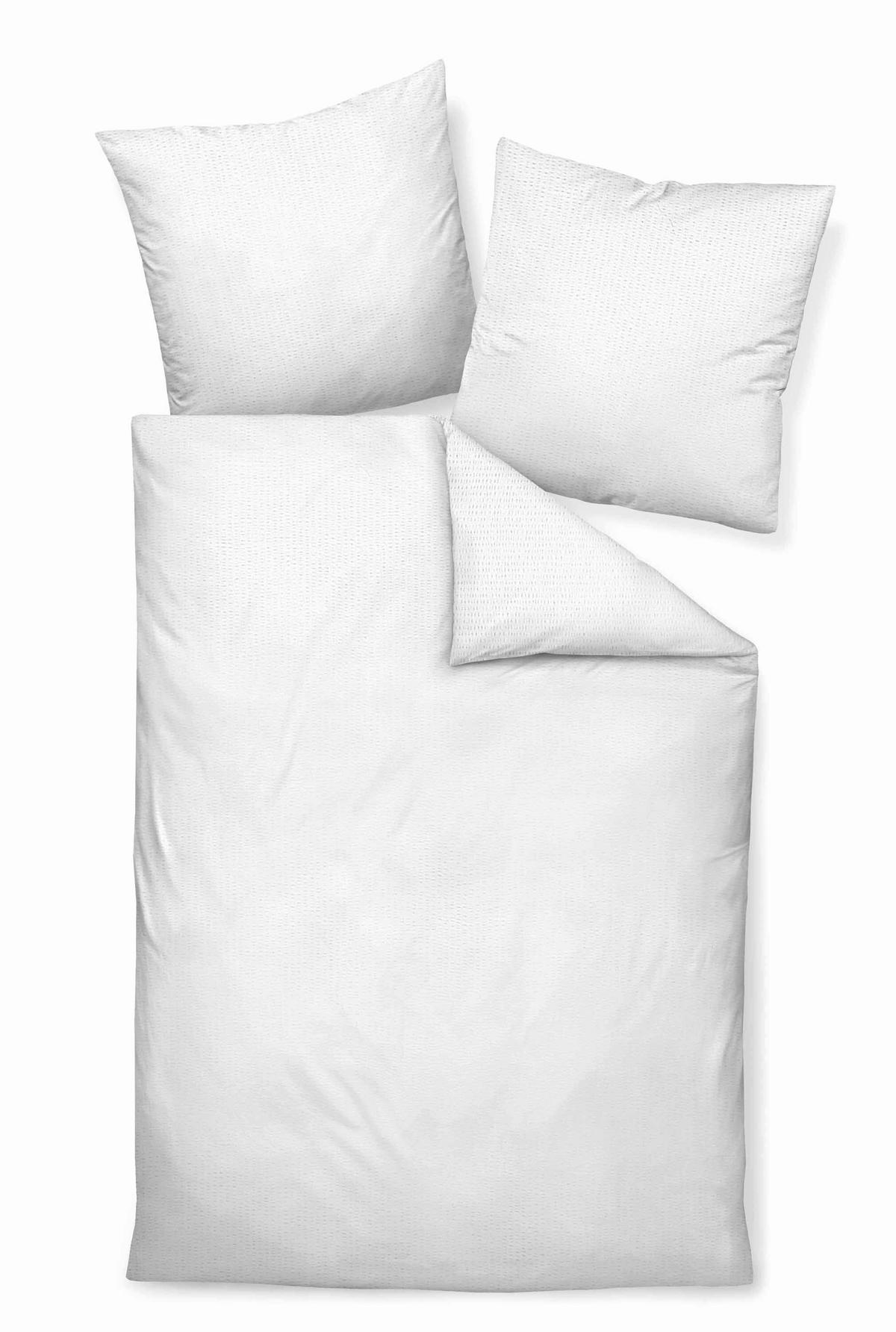 BETTWÄSCHE Seersucker 155/200 cm  - Weiß, Basics, Textil (155/200cm) - Janine