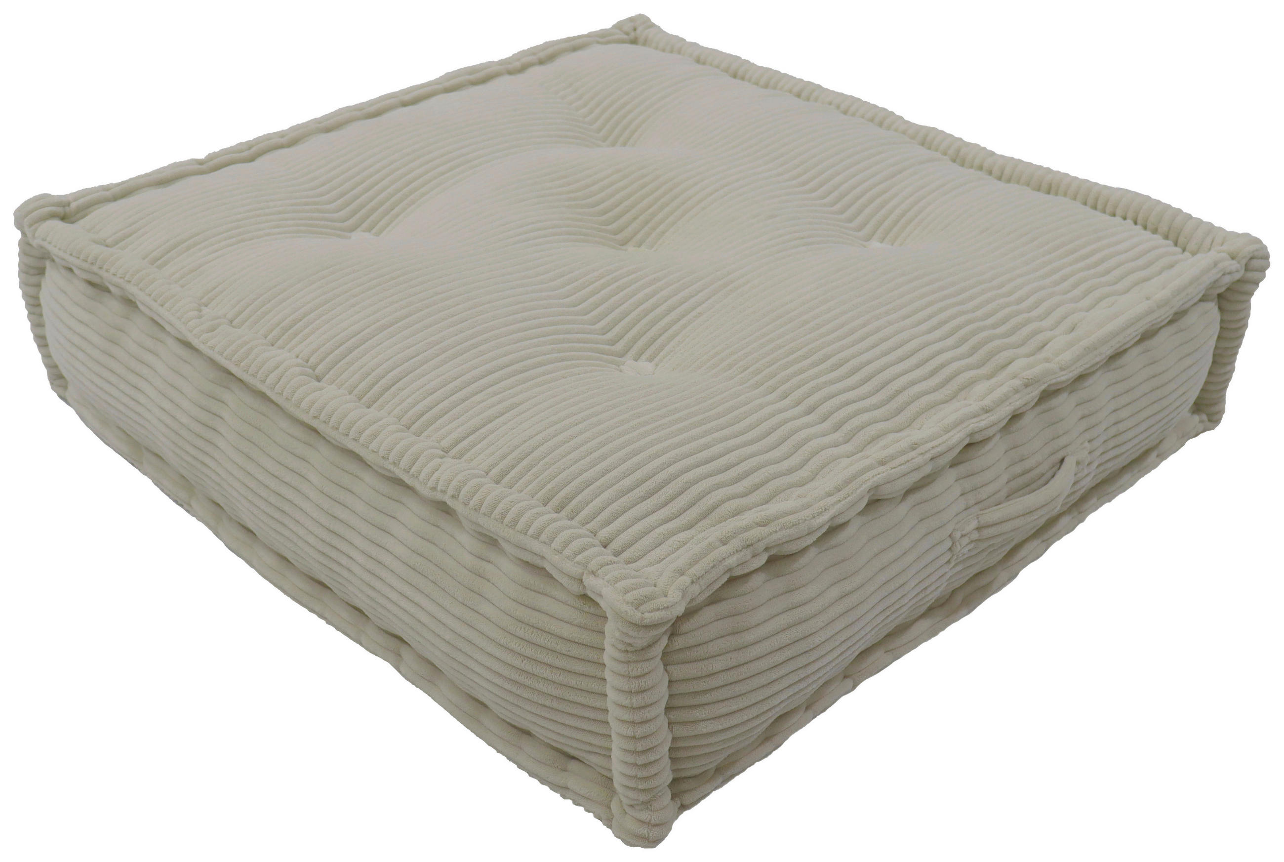 SOFAELEMENT in gerippt Elfenbein  - Elfenbein, Design, Textil (80/20/80cm) - P & B