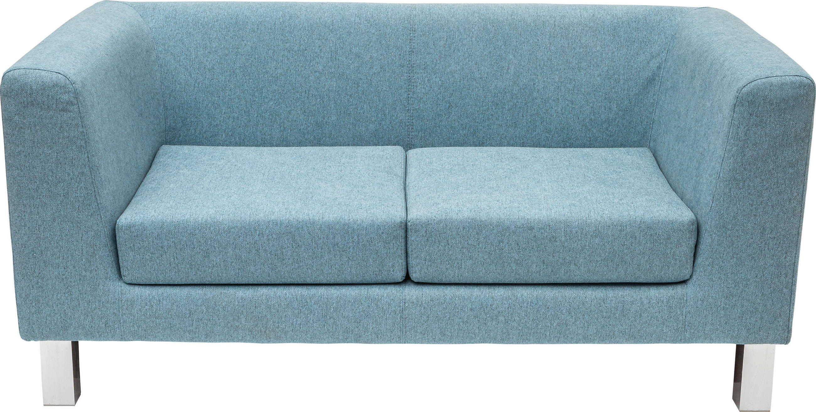 KANAPÉ textil, faalapú anyag világoskék  - világoskék, Basics, faalapú anyag/textil (139/122/77cm) - Carryhome