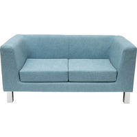 KANAPÉ textil, faalapú anyag világoskék  - világoskék, Basics, faalapú anyag/textil (139/122/77cm) - Carryhome