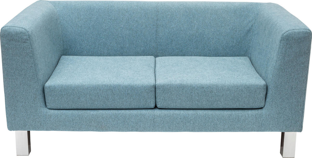 KANAPÉ textil, faalapú anyag világoskék  - világoskék, Basics, faalapú anyag/textil (139/122/77cm) - Carryhome