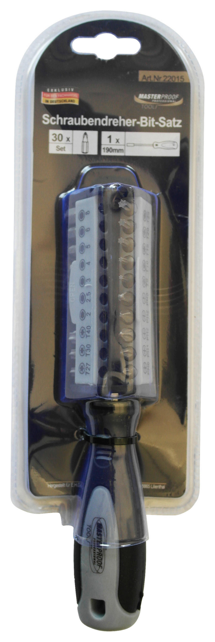 Schraubendreher-set 31-tlg. Grau/schwarz Inkl. Bit-Satz