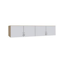 AUFSATZSCHRANK 181/39/54 cm   - Weiss/Silberfarben, Design, Holzwerkstoff/Kunststoff (181/39/54cm) - Boxxx