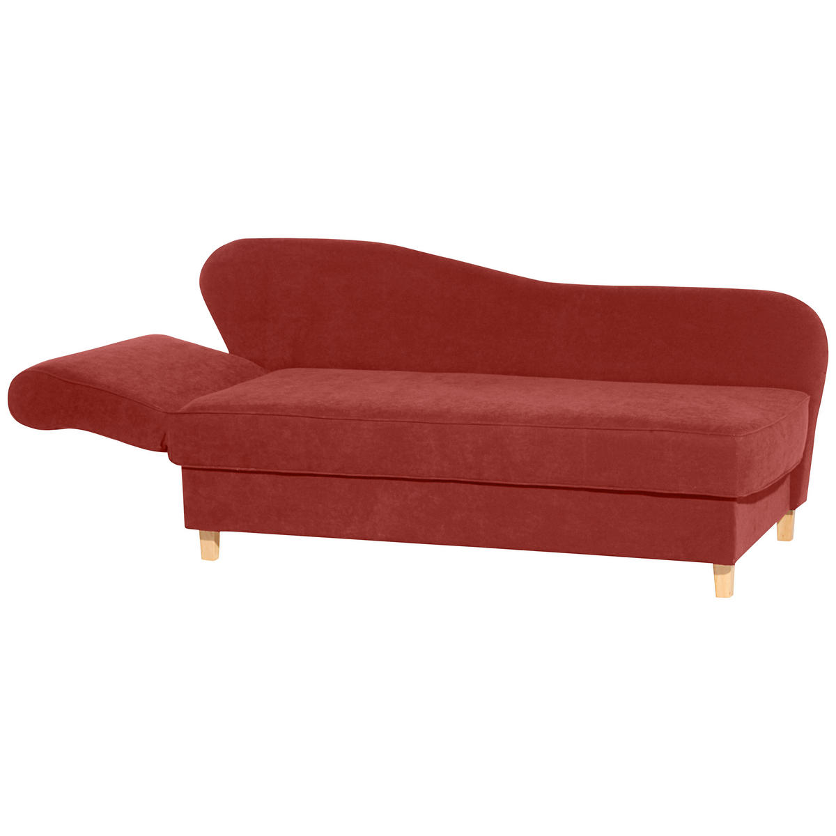 RÉCAMIERE in Velours Terracotta  - Buchefarben/Terracotta, Design, Holz/Textil (190/88/82cm) - Max Winzer