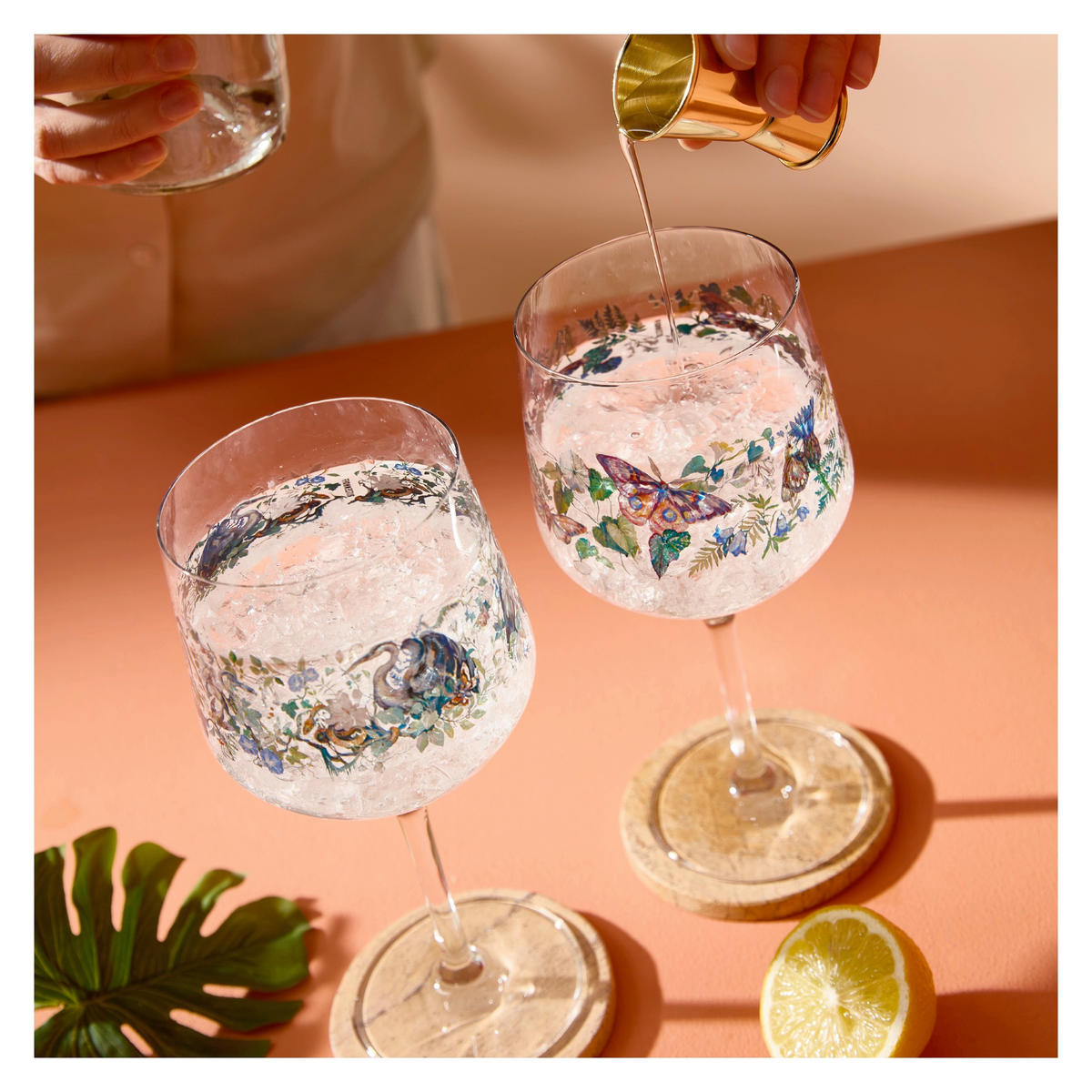 GINGLAS 720 ml 2-teilig  - Blau/Transparent, Design, Glas (10,7/21,8cm) - Ritzenhoff