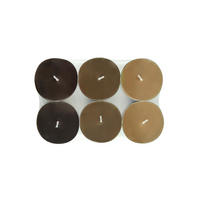 SADA ČAJOVÝCH SVÍČEK skořice, jablko  - tmavě hnědá/koňaková, Basics, kov/parafín (5,7/1,9cm) - Ambia Home