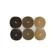 TEELICHTSET 6 Stück  - Cognac/Dunkelbraun, Basics, Naturmaterialien/Paraffin (5,7/1,9cm) - Ambia Home