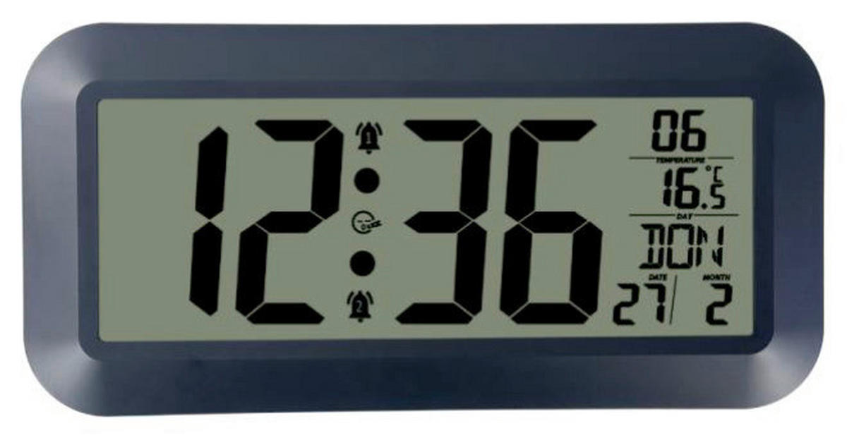 WANDUHR Schwarz  - Schwarz, Basics, Kunststoff (41,8/20,3/3cm)