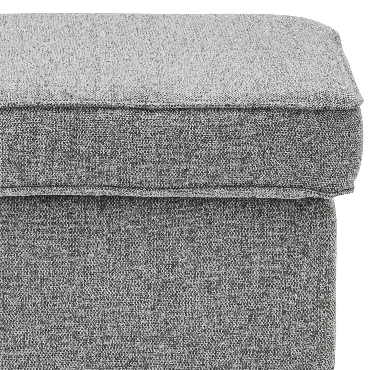 HOCKER Webstoff Grau  - Schwarz/Grau, Basics, Textil (63/43/42cm) - MID.YOU