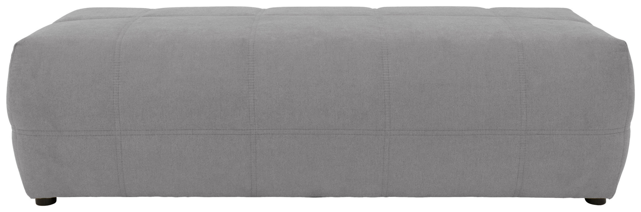 HOCKER in Textil Silberfarben  - Silberfarben/Schwarz, Design, Kunststoff/Textil (150/60/40cm) - MID.YOU