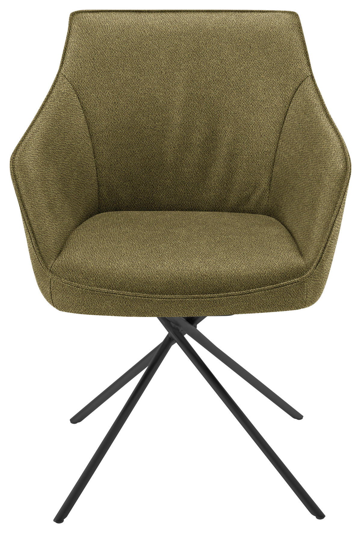 ARMLEHNSTUHL  in Nickel Flachgewebe  - Schwarz/Grün, Design, Textil/Metall (60/84/67cm) - Koinor