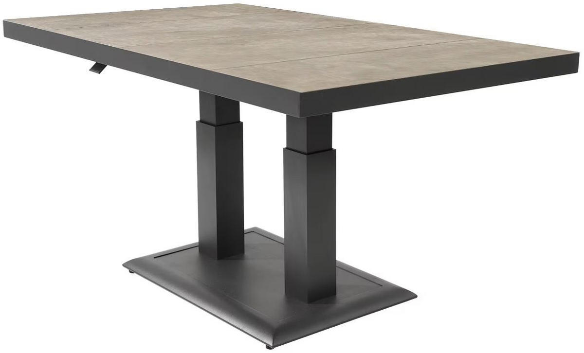 LOUNGE STOL   antracit, boje škriljevca  - boje škriljevca/antracit, Moderno, metal/keramika (140/85/50-72cm) - Ambia Garden