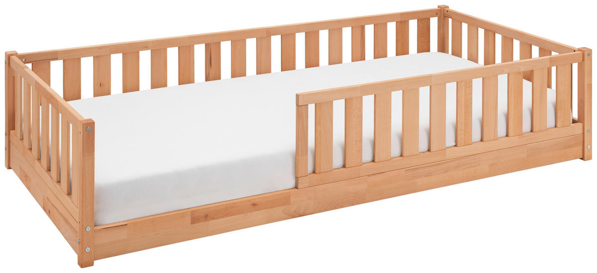 BODENBETT. 120/200 cm  in Buchefarben  - Buchefarben, LIFESTYLE, Holz (120/200cm) - Ben'n'jen