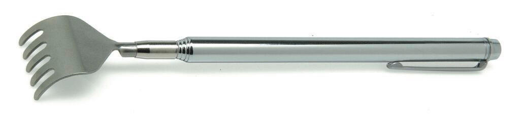 MASÁŽNÍ POMŮCKA  - barvy stříbra, Konvenční, kov (18/3/1,3cm) - Kikkerland