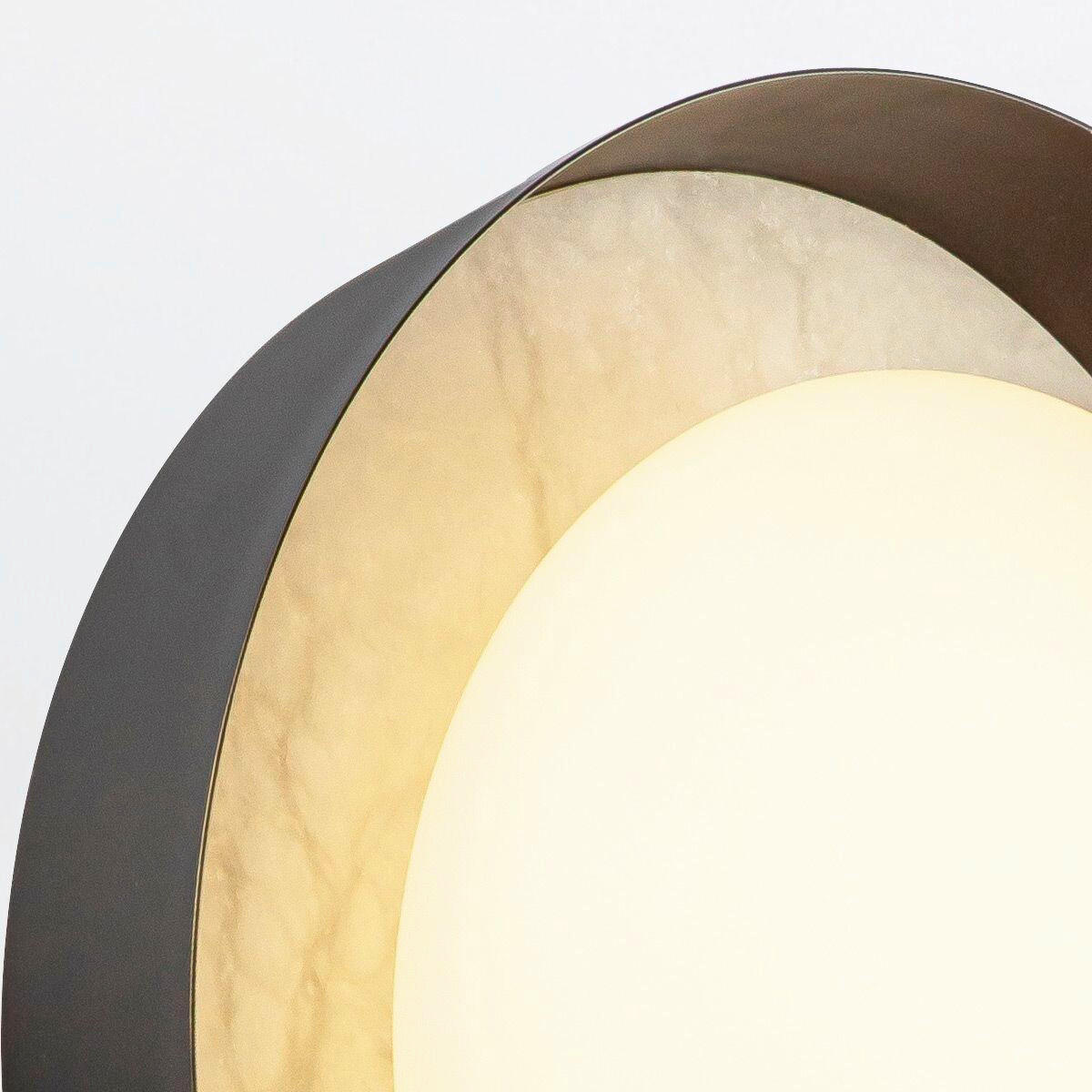 LED-WANDLEUCHTE 21,6/9,1 cm    - Graubraun, KONVENTIONELL, Glas/Stein (21,6/9,1cm) - Elstead Lighting