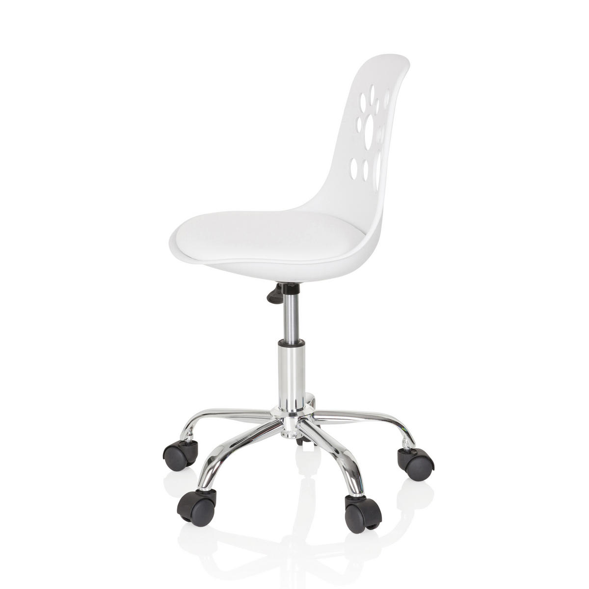 OTOČNÁ ŽIDLE PRO MLÁDEŽ, bílá - bílá, Moderní, textil/plast (40/72-82/44cm) - MID.YOU