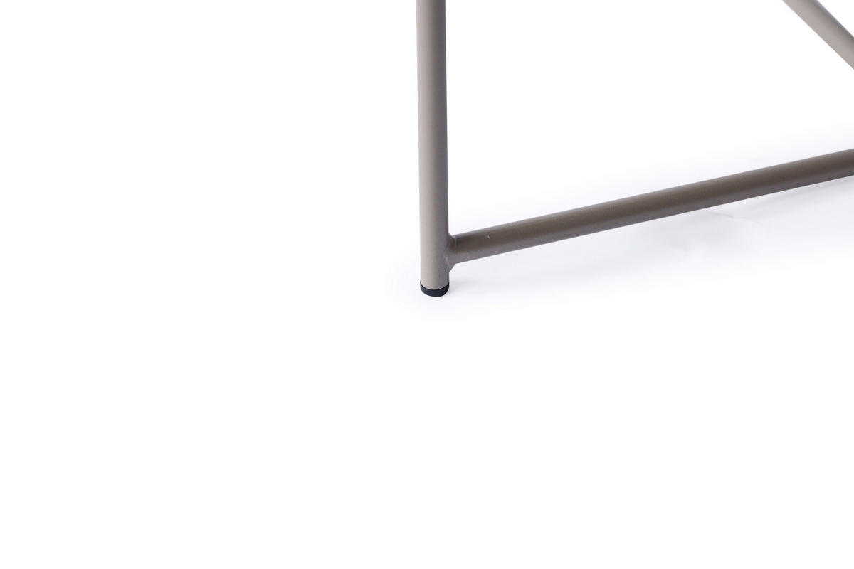 BEISTELLTISCH 49/49/49 cm Taupe rund  - Taupe/Anthrazit, Design, Metall (49/49/49cm) - Xora
