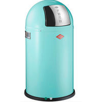 ABFALLSAMMLER PUSHBOY JUNIOR 22 L  - Edelstahlfarben/Mintgrün, KONVENTIONELL, Kunststoff/Metall (35/63cm) - Wesco