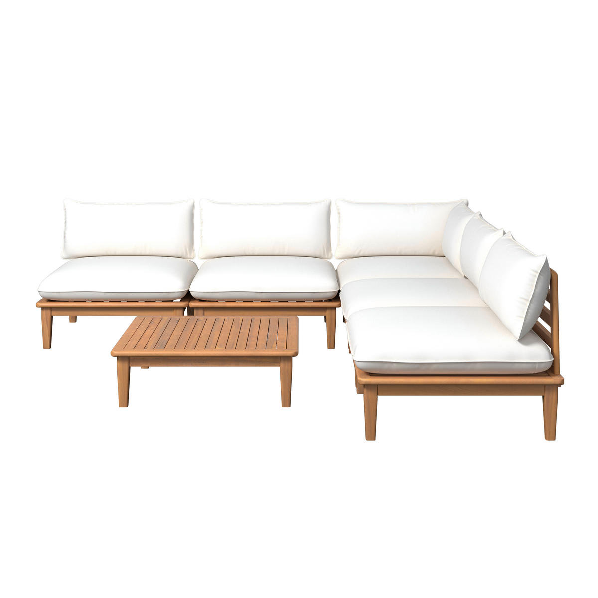 LOUNGEGARNITUR   80/65/80 cm Akazie massiv  - Beige/Akaziefarben, MODERN, Holz (80/65/80cm) - Ambia Garden