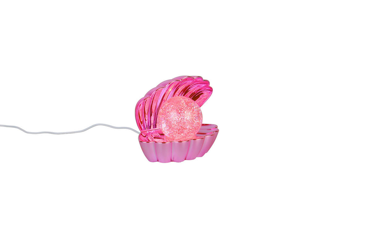 LED-TISCHLEUCHTE Shelly 17.5/12,5/14,5 cm   - Pink/Transparent, Trend, Kunststoff (17.5/12,5/14,5cm)