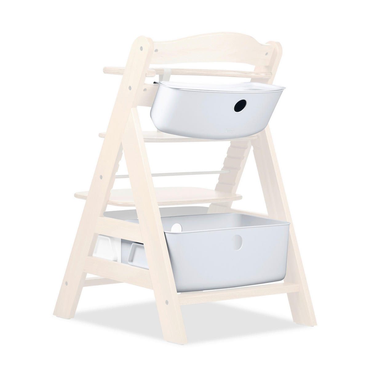 AUFBEWAHRUNGSBOX 2er SET 26/16/47 cm     - Weiß, Basics, Kunststoff (26/16/47cm) - Hauck