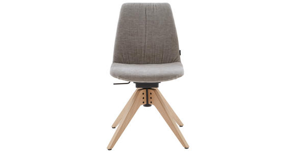 STUHL in Flachgewebe Holz, Textil - Taupe/Eichefarben, Design, Holz/Textil (46/85-88/55cm) - Johann Jakob