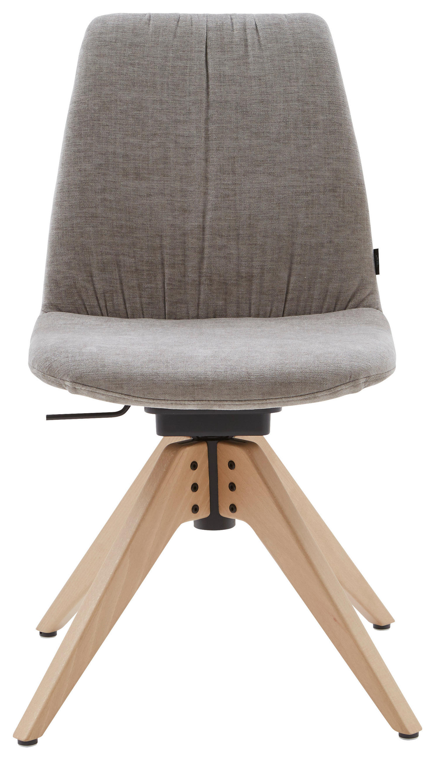STUHL  in Flachgewebe  - Taupe/Eichefarben, Design, Holz/Textil (46/85-88/55cm) - Johann Jakob