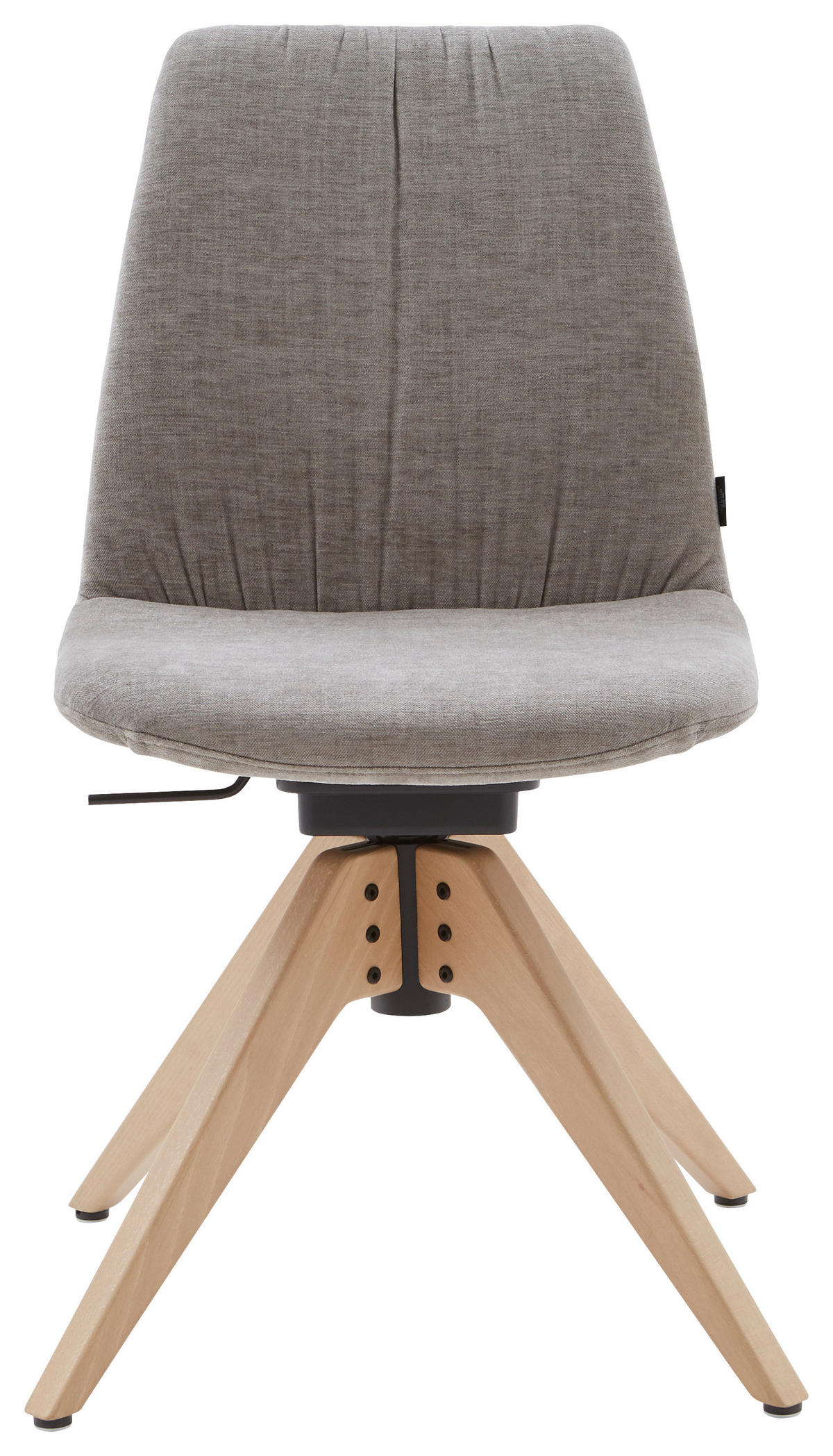 STUHL  in Flachgewebe  - Taupe/Eichefarben, Design, Holz/Textil (46/85-88/55cm) - Johann Jakob