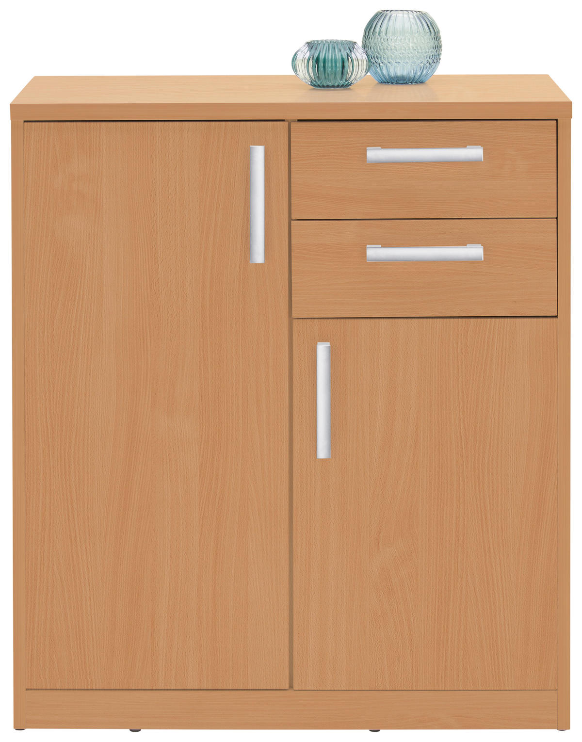 KOMMODE  in 72/84/36 cm  - Silberfarben/Buchefarben, Basics, Holzwerkstoff (72/84/36cm) - Xora