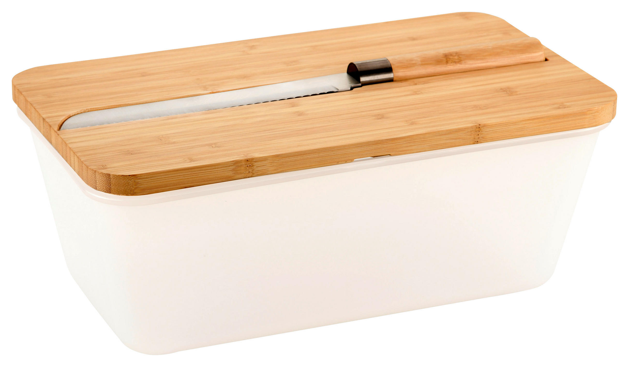 BROTBOX  - Hellbraun/Transparent, Basics, Holz/Kunststoff (34,8/20/15,5cm) - Kesper