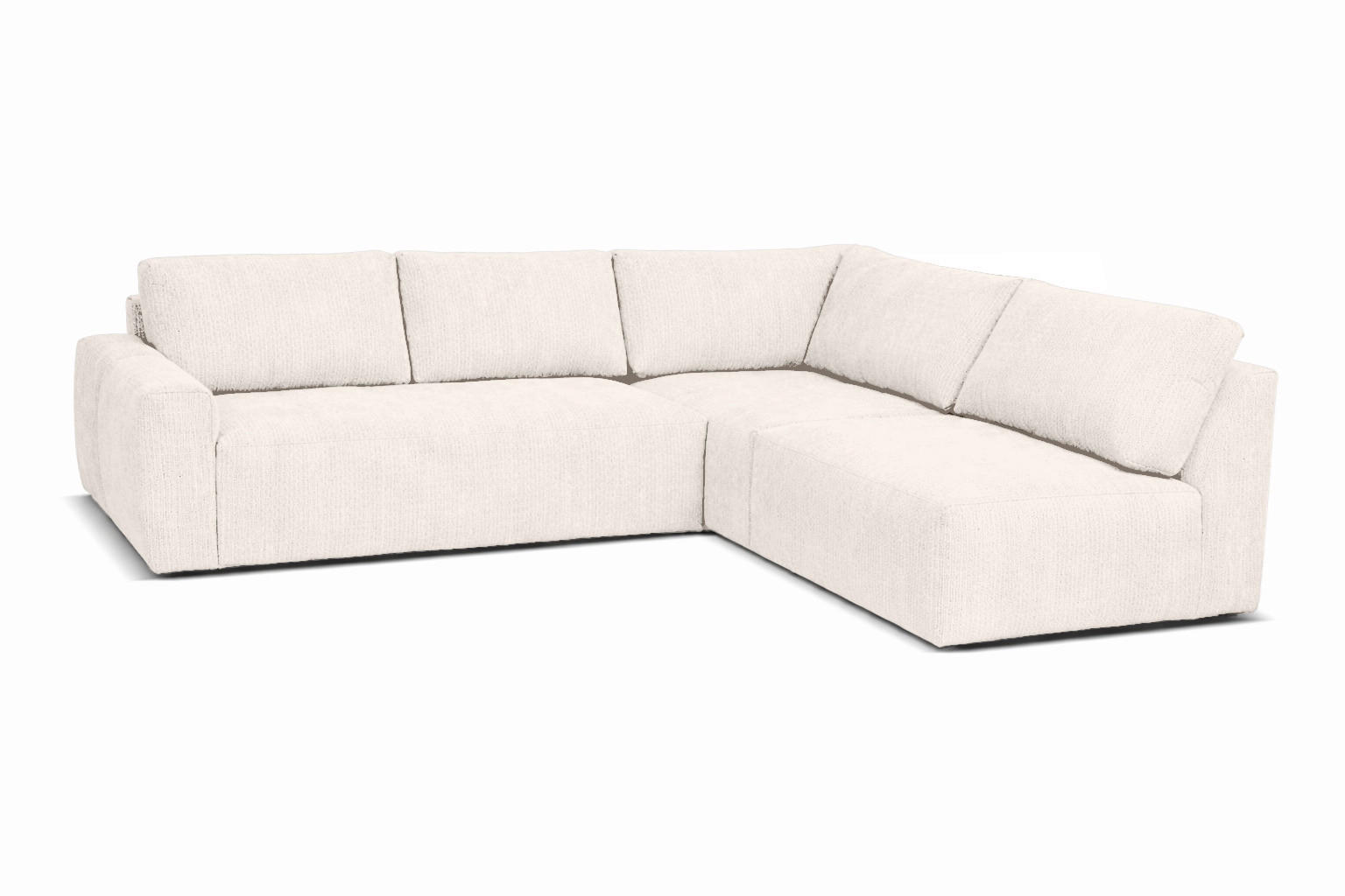 ECKSOFA  MAZA Beige Cord  - Beige/Schwarz, Design, Textil (275/237cm) - Livetastic