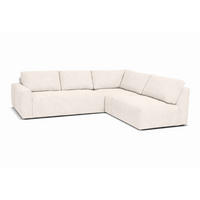 ECKSOFA  MAZA Beige Cord  - Beige/Schwarz, Design, Textil (275/237cm) - Livetastic