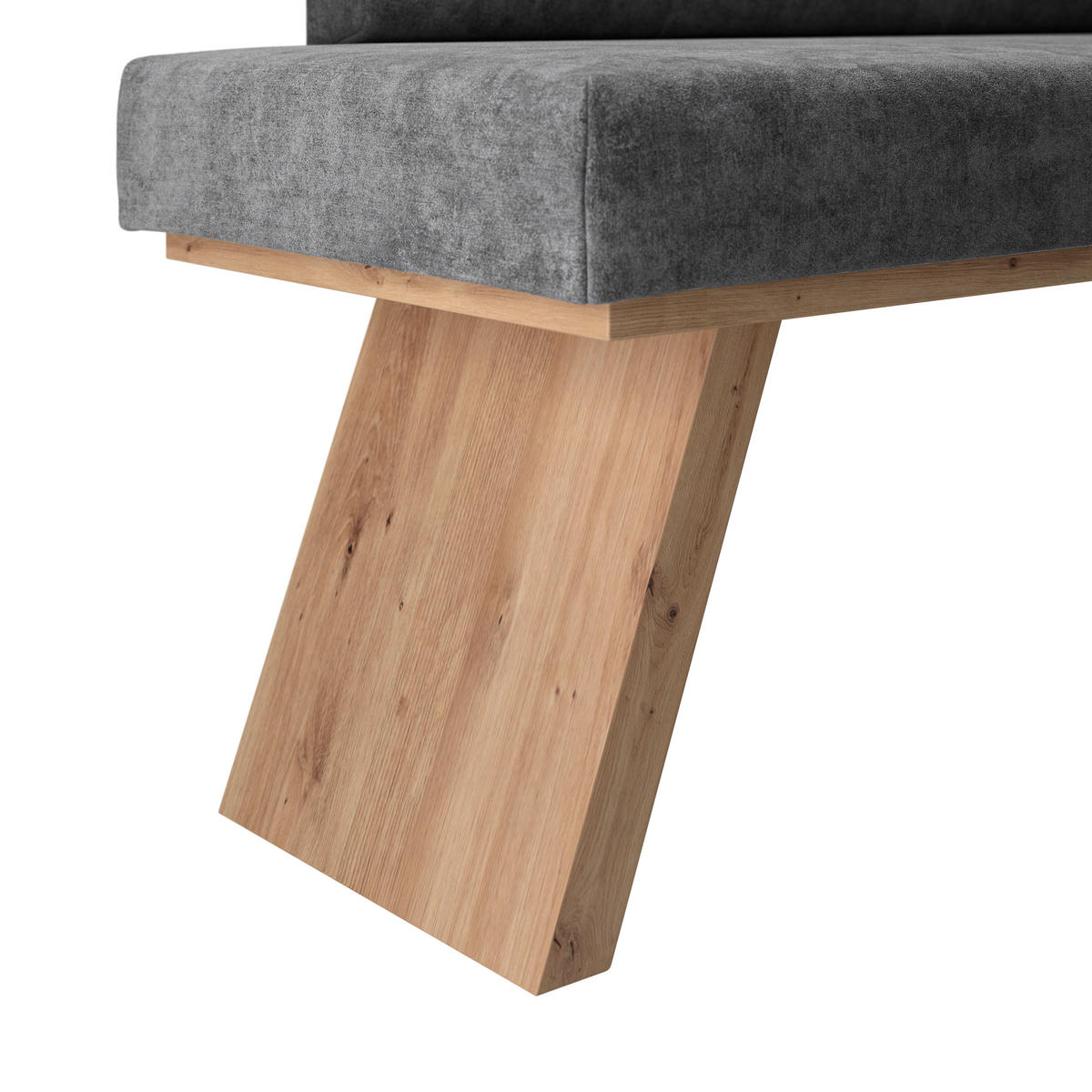 ECKBANK 185/150 cm Webstoff Schwarz   - Eichefarben/Schwarz, KONVENTIONELL, Textil (185/150cm) - Livetastic