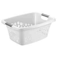 WÄSCHEKORB - Weiß, Basics, Kunststoff (38,3/21,8/50,5cm) - Rotho
