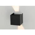 LED-WANDLEUCHTE 10/10/10 cm - Schwarz, Basics, Kunststoff/Metall (10/10/10cm) - Novel