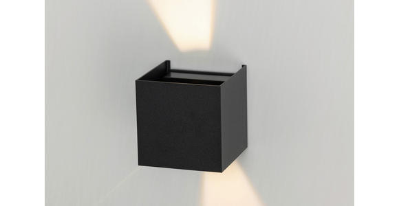 LED-WANDLEUCHTE 10/10/10 cm - Schwarz, Basics, Kunststoff/Metall (10/10/10cm) - Novel