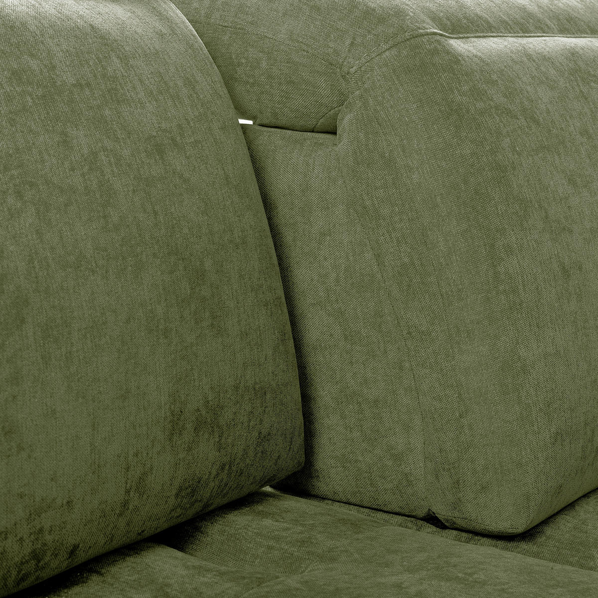 ECKSOFA  Webstoff Grün  - Schwarz/Grün, Design, Textil/Metall (195/268cm) - Livetastic
