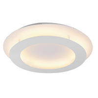 LED-TAKLAMPA Merle 50/50/8 cm  - vit, Design, metall (50/50/8cm)