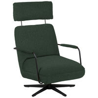 SESSEL in Flachgewebe, Bouclé Grün  - Schwarz/Grün, Design, Textil/Metall (71/103/91cm) - Koinor