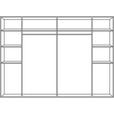 KLEIDERSCHRANK 270,3/223/61,2 cm 4-türig  - Eichefarben/Schwarz, Design, Holzwerkstoff/Kunststoff (270,3/223/61,2cm) - Carryhome