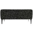 SITZBANK in Textil Grau, Schwarz  - Schwarz/Grau, KONVENTIONELL, Textil/Metall (217/85/72cm) - Moderano