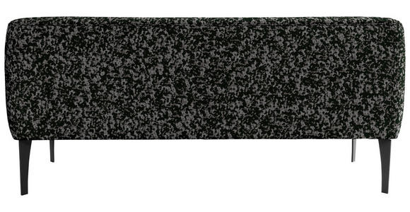 SITZBANK in Textil Grau, Schwarz  - Schwarz/Grau, KONVENTIONELL, Textil/Metall (217/85/72cm) - Moderano